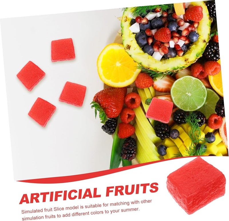 Realistic Watermelon Slice Model Fake Fruit Decoration 10Pcs For Photography Props Home Ornaments - Image 5